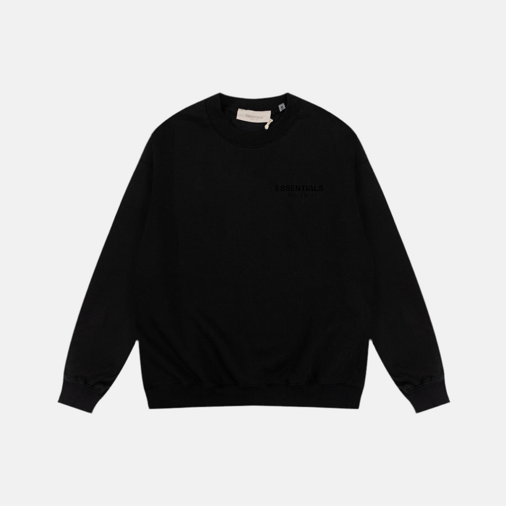 ESSENTIALS | סווטשירט ארוך - Black 2