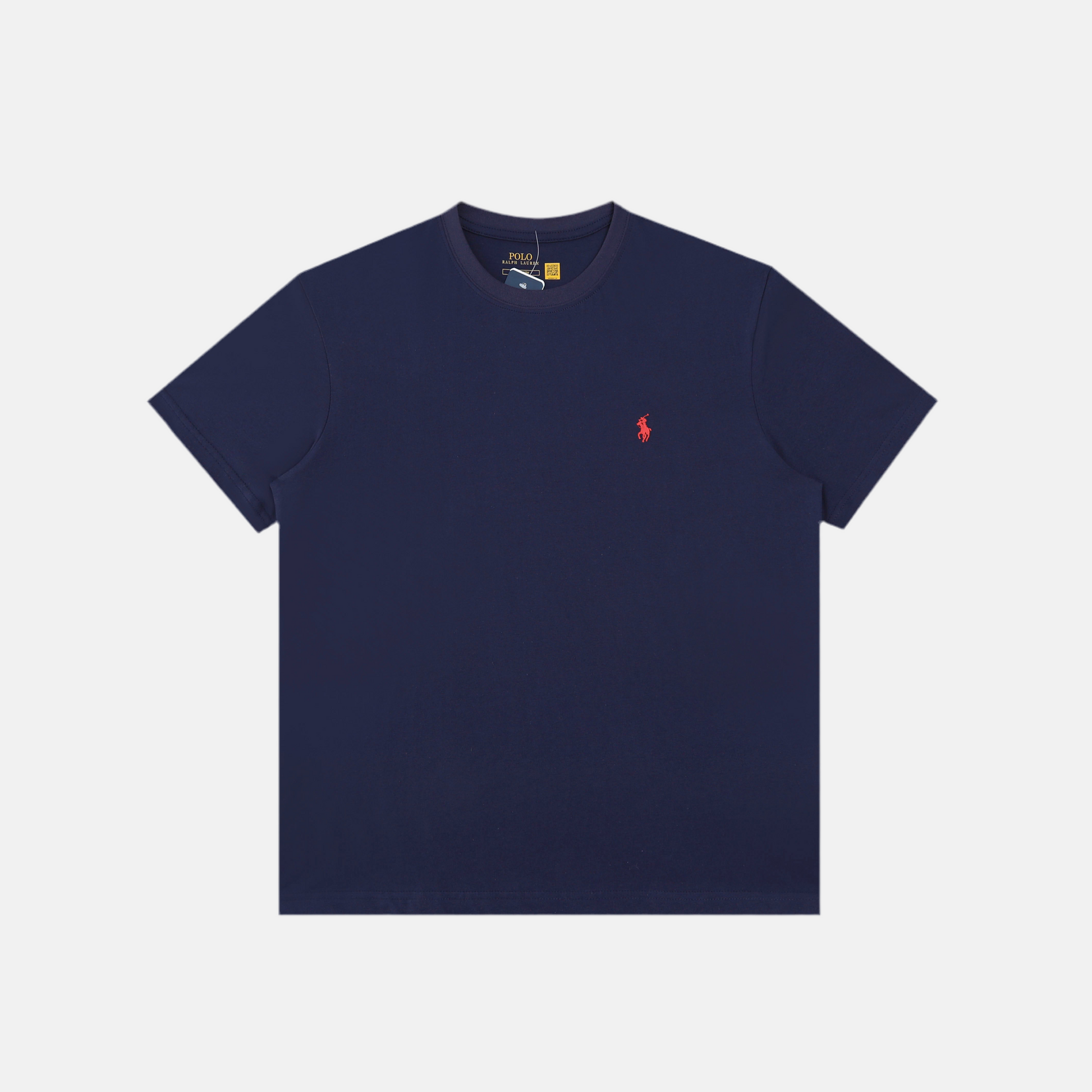 RULPH LOREN | חולצה קצרה כחול נייבי/אדום