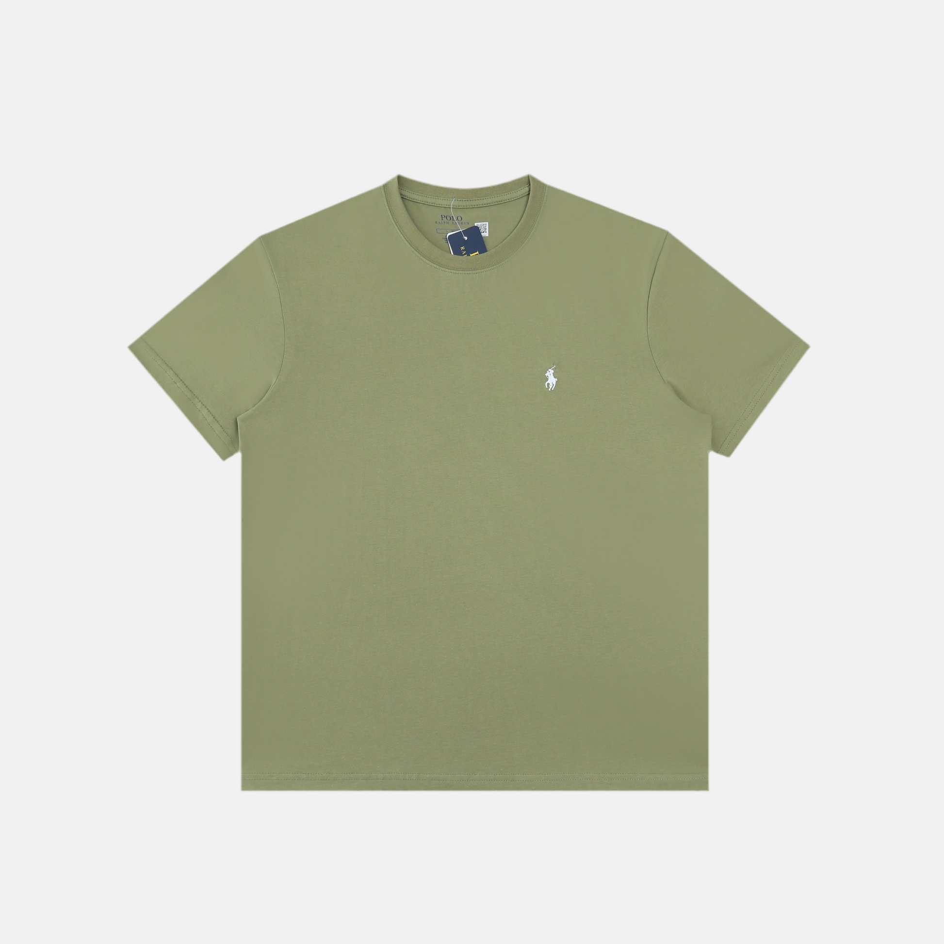 RULPH LOREN | חולצה קצרה ירוק/לבן